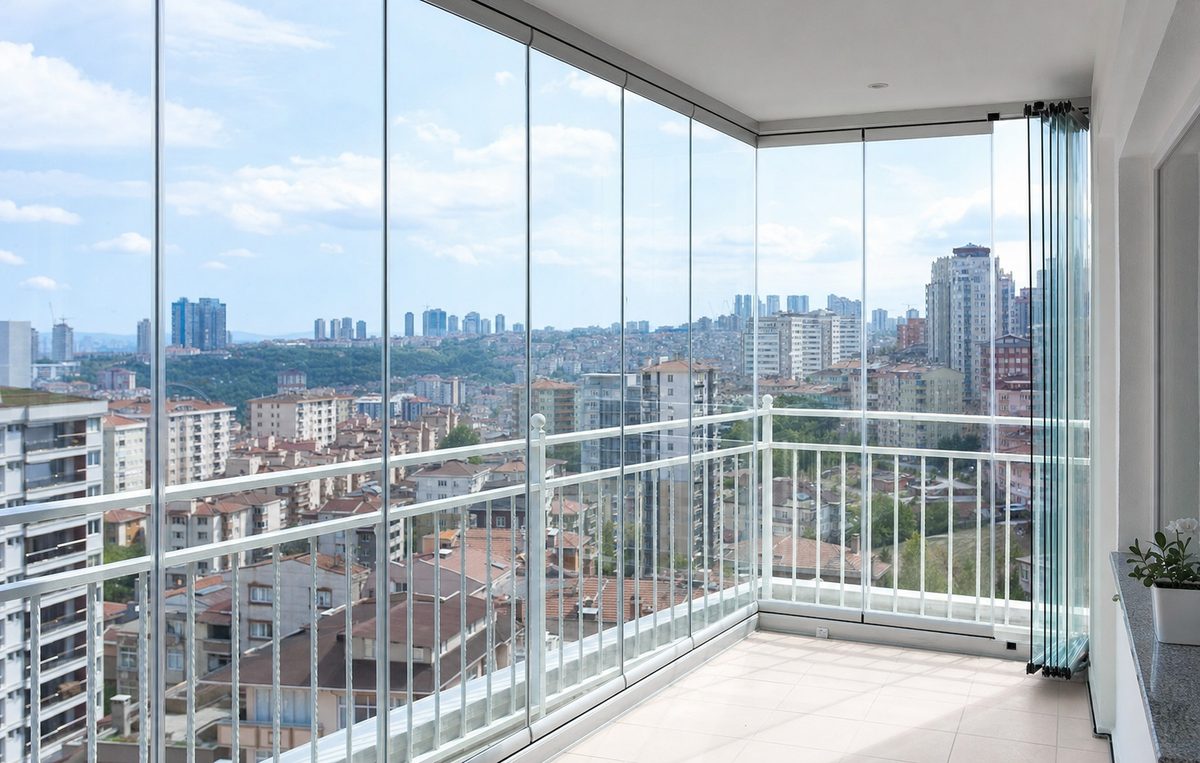 Katlanır cam balkon uygulaması — Gebze Kocaeli
